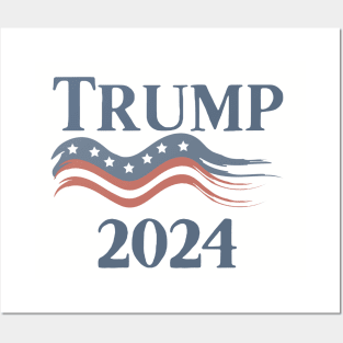 Vintage Trump 2024 US American Flag 2024 Election Posters and Art